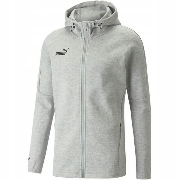 Męska Bluza Z Kapturem TeamFINAL Casuals Full Zip. Szare bluzy Puma, m, bez wzorów, z kapturem. Za 366.99 zł.