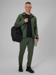 4F Spodnie treningowe szybkoschnące męskie - khaki S. Brązowe spodnie treningowe długie 4F, l, bez wzorów, z materiału. Za 199.99 zł.