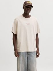 Jack & Jones Koszulka "Art" w kolorze beżowym rozmiar: XXL. Brązowe bezrękawniki Jack & Jones, xxl, bez wzorów, z bawełny, bez kołnierzyka, bez ramiączek. Za 52.67 zł.