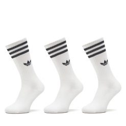 Zestaw 3 par wysokich skarpet unisex adidas. Białe skarpety Adidas, bez wzorów. Za 59.99 zł.
