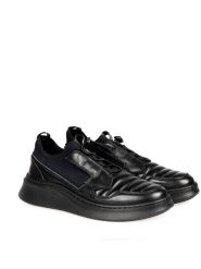 Baldinini Sneakersy | UI0404T00GOMA | Sne U Gomm | Mężczyzna | Czarny. Czarne buty sportowe casual Baldinini, bez wzorów, ze skóry, bez zapięcia. W wyprzedaży za 679.00 zł.