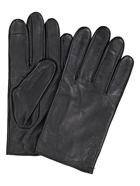 Hugo Boss Fashion Skórzane rękawiczki w kolorze czarnym rozmiar: 8,5. Czarne rękawiczki Hugo Boss Fashion, bez wzorów. Za 241.95 zł.