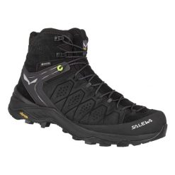 Buty Trekkingowe Męskie Salewa Alp Trainer 2 Mid Gtx. Czarne buty turystyczne Salewa, bez wzorów, z gore-texu, bez zapięcia, wspinaczkowe, gore-tex. Za 800.04 zł.
