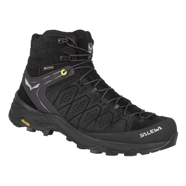 Buty Trekkingowe Męskie Salewa Alp Trainer 2 Mid Gtx. Czarne buty turystyczne Salewa, bez wzorów, z gore-texu, bez zapięcia, wspinaczkowe, gore-tex. Za 800.04 zł.
