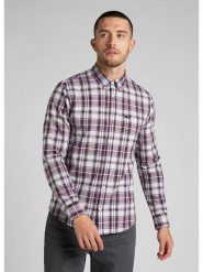 Lee Koszula - Regular fit - w kolorze czerwonym rozmiar: M. Czerwone koszule Lee, m, bez wzorów, bez kołnierzyka, bez ramiączek. Za 141.95 zł.
