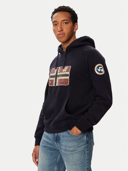 Napapijri Bluza Sweat H NP0A8BBQ Granatowy Regular Fit. Niebieskie bluzy Napapijri, m, bez wzorów, z bawełny, bez kaptura. Za 659.99 zł.