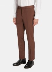 PAKO LORENTE – Spodnie garniturowe w kolorze brązowym. Brązowe garnitury Pako Lorente, m, bez wzorów, z elastanu. Za 349.99 zł.