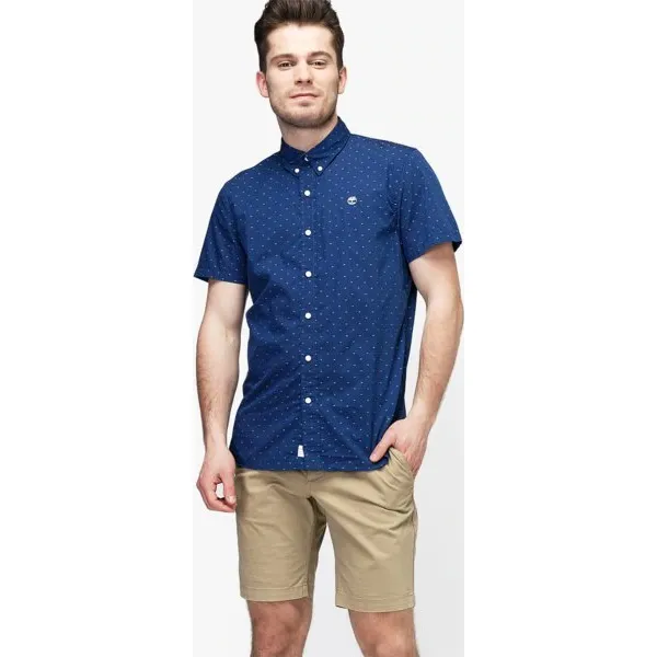 Timberland Koszula Ss Tioga River Texture Shirt Slim , szary, rozmiar XL. Szare koszule Timberland, m, z aplikacjami, z bawełny, bez kołnierzyka, bez ramiączek. W wyprzedaży za 239.99 zł.
