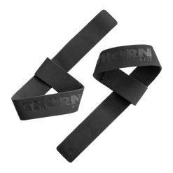 Paski do podnoszenia ciężarów Thorn Fit. Czarne paski Thorn Fit, bez wzorów, sportowe. W wyprzedaży za 44.90 zł.