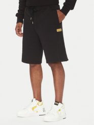 Versace Jeans Couture Szorty sportowe 78GADT08 Czarny Regular Fit. Czarne krótkie spodenki sportowe Versace Jeans Couture, m, bez wzorów, z bawełny. Za 539.99 zł.
