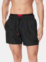 HUGO Szorty kąpielowe Galaxy Swim 50561128 Czarny Regular Fit. Czarne kąpielówki Hugo, m, bez wzorów, z syntetyku. Za 349.99 zł.