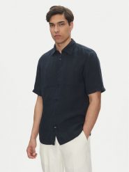 BOSS Koszula 50537382 Granatowy Regular Fit. Niebieskie koszule Boss, m, bez wzorów, ze lnu, bez kołnierzyka, bez ramiączek. Za 339.99 zł.