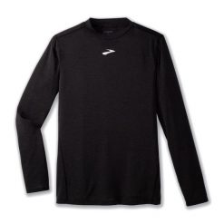 Longsleeve do biegania męski Brooks High Point. Czarne bluzki z długim rękawem Brooks, m, bez wzorów, bez kołnierzyka, bez ramiączek. Za 239.99 zł.