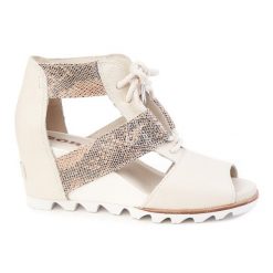 Sorel sandały skórzane ze wzorem węża. Białe sandały Sorel, z gumy, bez zapięcia. Za 346.99 zł.