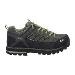Niskie buty trekkingowe CMP Moon waterprof. Czarne trekkingi CMP, bez wzorów, z gumy, bez zapięcia. Za 449.99 zł.