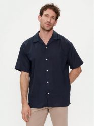 Jack&Jones Koszula Resort 12248594 Granatowy Relaxed Fit. Niebieskie koszule Jack&Jones, m, bez wzorów, z bawełny, bez kołnierzyka, bez ramiączek. Za 79.99 zł.