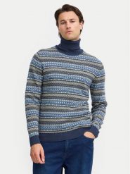 Blend Golf 20717856 Niebieski Regular Fit. Niebieskie golfy Blend, m, bez wzorów, z bawełny, bez kołnierzyka, bez ramiączek. Za 139.99 zł.