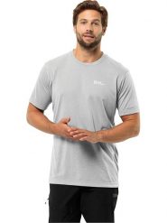 Jack Wolfskin Koszulka funkcyjna "Vonnan" w kolorze szarym rozmiar: M. Szare t-shirty sportowe Jack Wolfskin, bez wzorów, z materiału, bez ramiączek, outdoorowe. Za 118.84 zł.