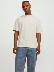 Jack & Jones Koszulka "Jjeurban Edge" w kolorze kremowym rozmiar: XXL. Brązowe bezrękawniki Jack & Jones, xxl, bez wzorów, z bawełny, bez kołnierzyka, bez ramiączek. Za 52.79 zł.