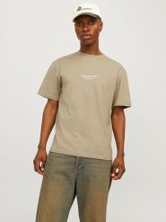 Jack & Jones Koszulka w kolorze beżowym rozmiar: XL. Brązowe bezrękawniki Jack & Jones, xl, bez wzorów, z bawełny, bez kołnierzyka, bez ramiączek. Za 52.79 zł.