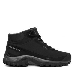 Trekkingi Salomon. Czarne trekkingi Salomon, bez wzorów, bez zapięcia. Za 619.99 zł.