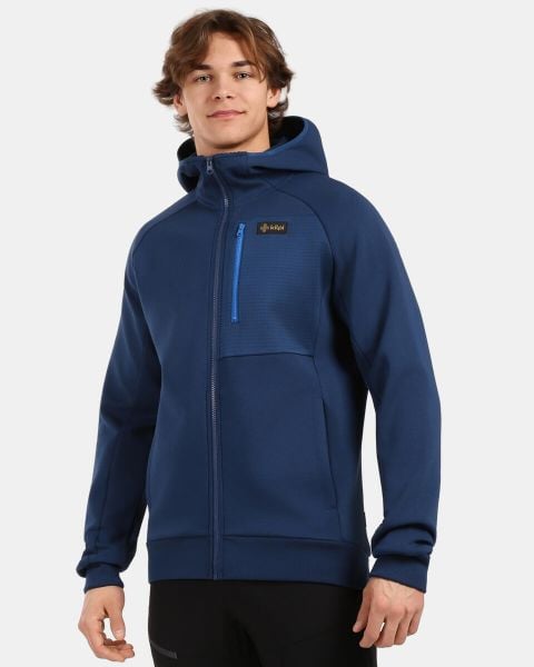 Męska bawełniana bluza Kilpi BALU-M. Niebieskie bluzy z kapturem Kilpi, l, bez wzorów, z bawełny, z kapturem. Za 370.41 zł.