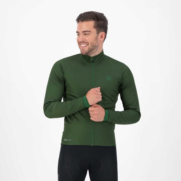 Kurtka rowerowa męska Rogelli Essential. Zielone kurtki Rogelli, m, bez wzorów, z gumy, bez kaptura. Za 446.85 zł.