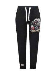 Geographical Norway Spodnie dresowe "Makim" w kolorze czarnym rozmiar: XL. Czarne spodnie treningowe długie Geographical Norway, xl, bez wzorów, z dresówki. Za 96.14 zł.