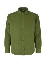 U.S. Polo Assn. Sztruksowa koszula - Regular fit - w kolorze oliwkowym rozmiar: 3XL. Brązowe koszule U.S. Polo Assn., s, bez wzorów, z bawełny, bez kołnierzyka, bez ramiączek. Za 153.34 zł.