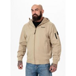 Kurtka przejściowa męska Pitbull z kapturem Longwood. Brązowe kurtki PITBULL, m, bez wzorów, z kapturem. Za 279.00 zł.