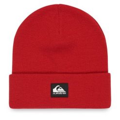 Czapka Quiksilver. Czerwone czapki zimowe Quiksilver, bez wzorów. Za 119.99 zł.