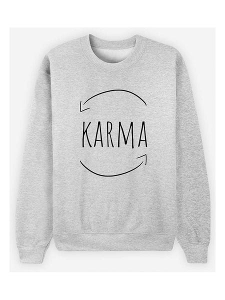 WOOOP Bluza "Karma" w kolorze szarym rozmiar: XXL. Szare bluzy Wooop, xxl, bez wzorów, z bawełny, bez kaptura. Za 83.42 zł.