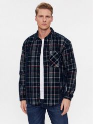Tommy Jeans Koszula DM0DM18327 Granatowy Relaxed Fit. Niebieskie koszule Tommy Jeans, l, bez wzorów, z bawełny, bez kołnierzyka, bez ramiączek. Za 139.99 zł.