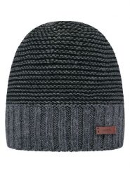 Barts Czapka "David" w kolorze antracytowym rozmiar: onesize. Czarne czapki zimowe Barts, z aplikacjami, ze splotem. Za 96.14 zł.