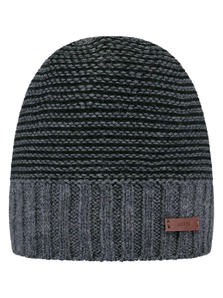 Barts Czapka "David" w kolorze antracytowym rozmiar: onesize. Czarne czapki zimowe Barts, z aplikacjami, ze splotem. Za 96.14 zł.