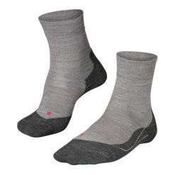 Skarpetki Falke RU4 Wool. Szare skarpety Falke, bez wzorów, z materiału. Za 116.00 zł.