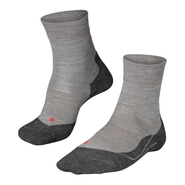Skarpetki Falke RU4 Wool. Szare skarpety Falke, bez wzorów, z materiału. Za 116.00 zł.