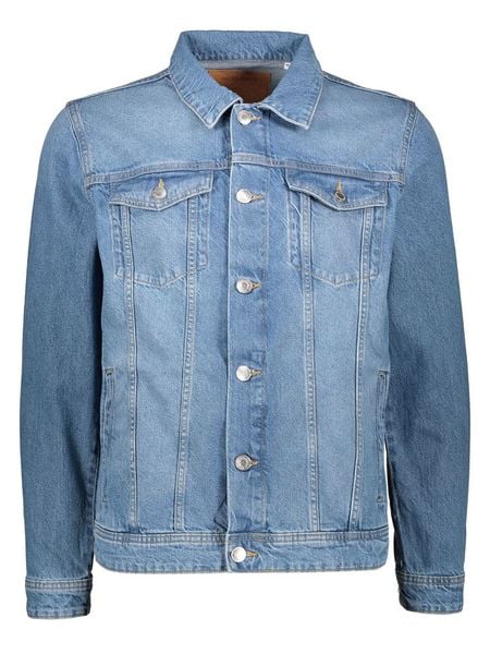 Jack & Jones Kurtka dżinsowa "Jean" w kolorze błękitnym rozmiar: M. Niebieskie kurtki Jack & Jones, m, bez wzorów, bez kaptura. Za 140.86 zł.
