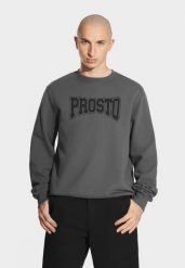 Bluza sportowa męska Prosto College bez kaptura. Czarne bluzy bez kaptura Prosto., l, z aplikacjami, z bawełny, bez kaptura. Za 161.99 zł.