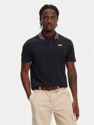 Hunter Polo Noris SS HARM0037242 Granatowy Regular Fit. Niebieskie koszulki polo Hunter, m, bez wzorów, z bawełny, bez kołnierzyka, bez ramiączek. Za 139.99 zł.