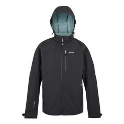 Kurtka Softshellowa Męska Wodoodporność Arana. Czarne kurtki Regatta, m, bez wzorów, bez kaptura. Za 299.99 zł.