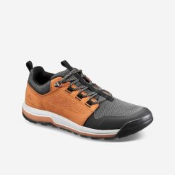 Buty turystyczne męskie Quechua NH500. Brązowe buty trekkingowe QUECHUA, bez wzorów, bez zapięcia, trekkingowe. Za 199.99 zł.