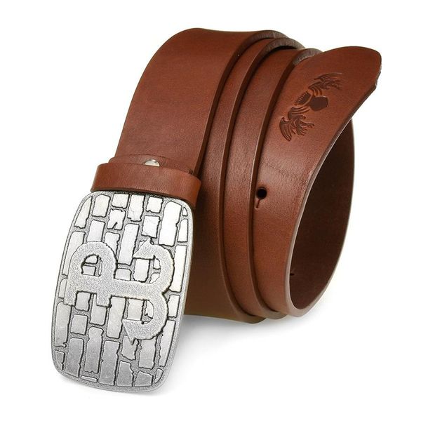 Pasek skórzany BELTIMORE r.120-135 cm W32 brązowy. Brązowe paski bez wzorów. Za 74.90 zł.