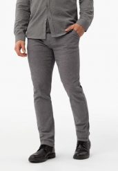 Bawełniane spodnie R-OLAF. Szare eleganckie spodnie Volcano, na co dzień, m, z bawełny, klasyczne. Za 179.99 zł.