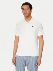 Lacoste Polo DH0159 Biały Regular Fit. Białe koszulki polo LACOSTE, m, bez wzorów, z syntetyku, bez kołnierzyka, bez ramiączek. Za 369.99 zł.