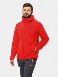 Jack Wolfskin Kurtka przeciwdeszczowa Robury 2L Jkt 1116391 Czerwony Regular Fit. Czerwone kurtki outdoor i hardshell Jack Wolfskin, l, bez wzorów, z syntetyku, bez kaptura. Za 469.99 zł.