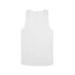 Tank top Puma Raceday Ultraspun. Białe bezrękawniki Puma, bez wzorów, bez kołnierzyka, bez ramiączek. W wyprzedaży za 177.05 zł.