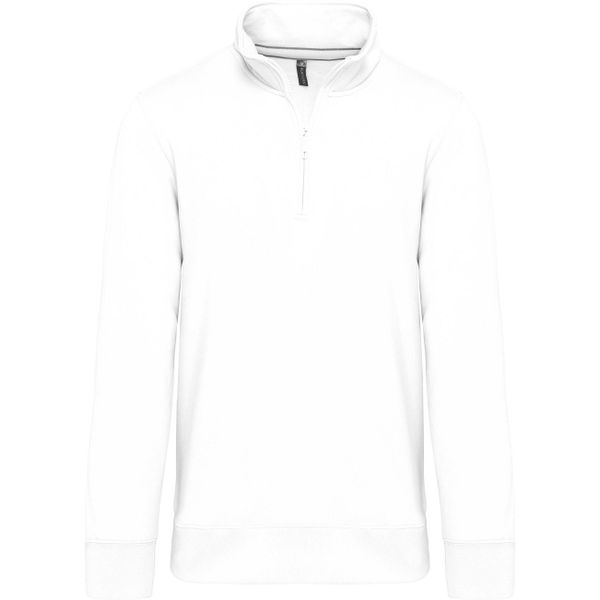 T-shirt bawełniany Kariban Col Zippé. Białe bluzy KARIBAN, m, bez wzorów, z bawełny, bez kaptura. Za 198.45 zł.