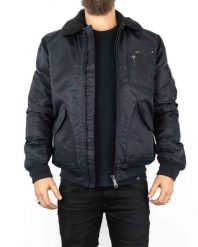 LEE FLIGHT JACKET BLACK L88GOS01 112144651. Czarne płaszcze Lee, l, bez wzorów, bez kaptura. Za 389.99 zł.