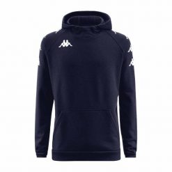 Męska bluza Kappa Diano Granatowa 2024. Niebieskie bluzy z kapturem Kappa, m, bez wzorów, z bawełny, z kapturem. Za 239.50 zł.